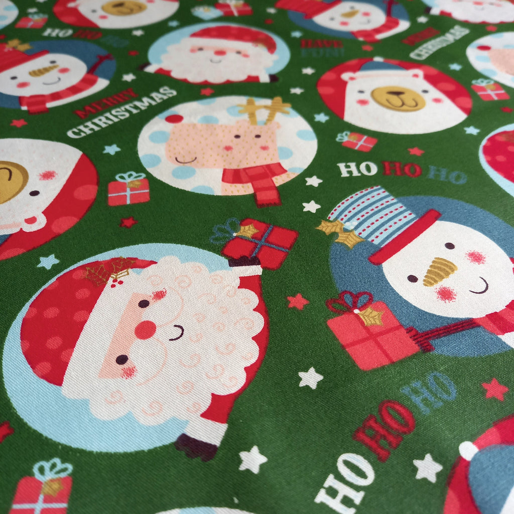 Christmas Fat Quarters Bundle Santa Theme - 4 or 8 Designs