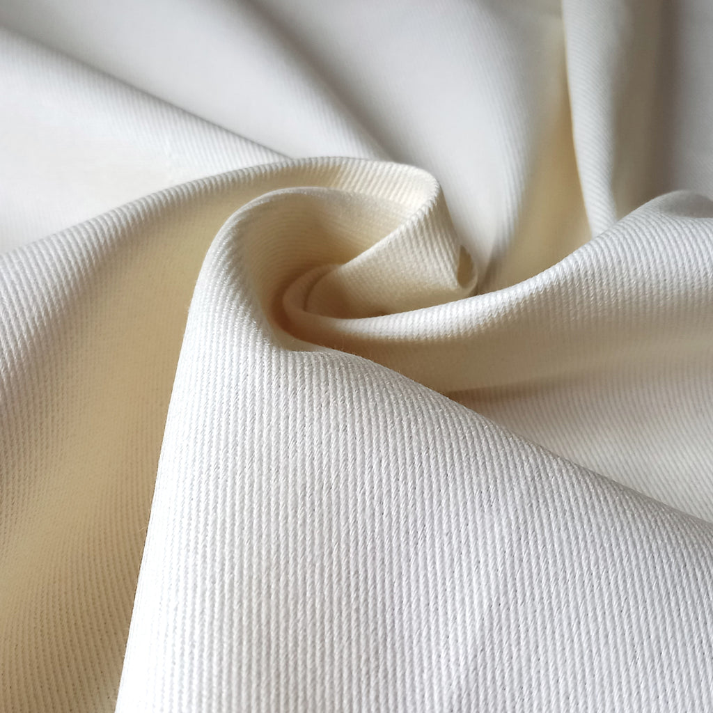 Cream 100% Cotton Twill Fabric