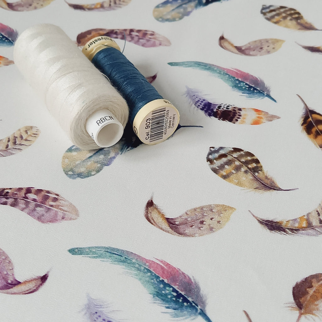Multi Feather 100% Cotton Poplin – Digital Print