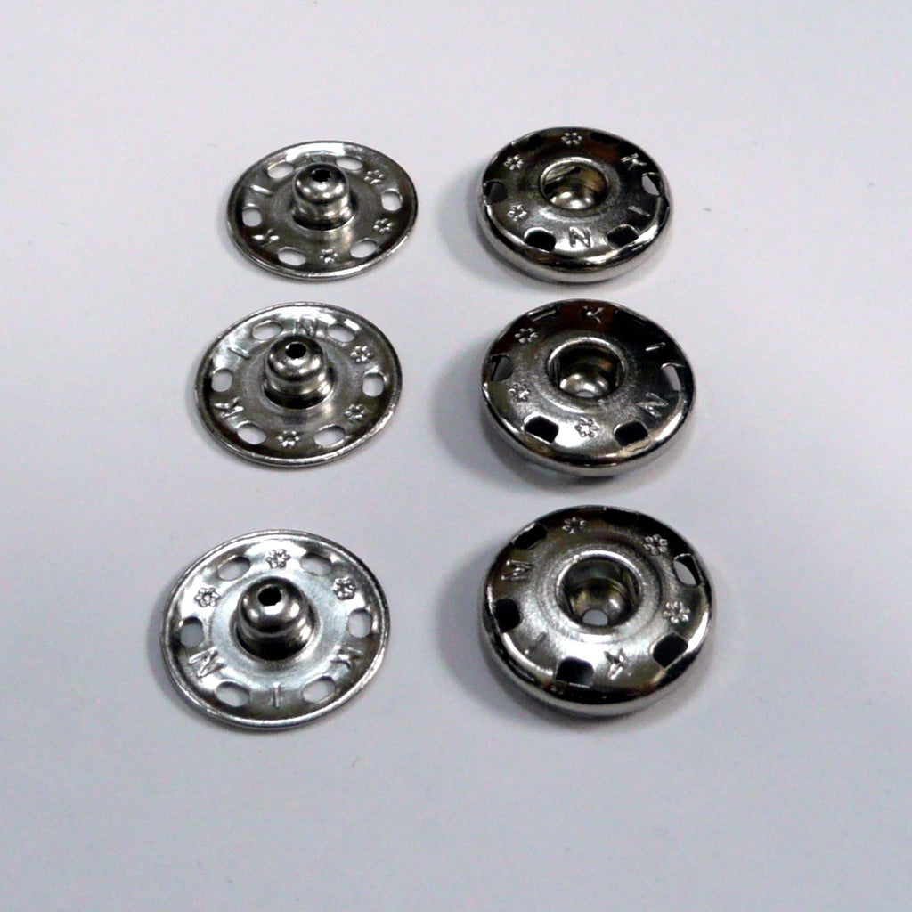 Set of 3 x 18mm snap fasteners poppers