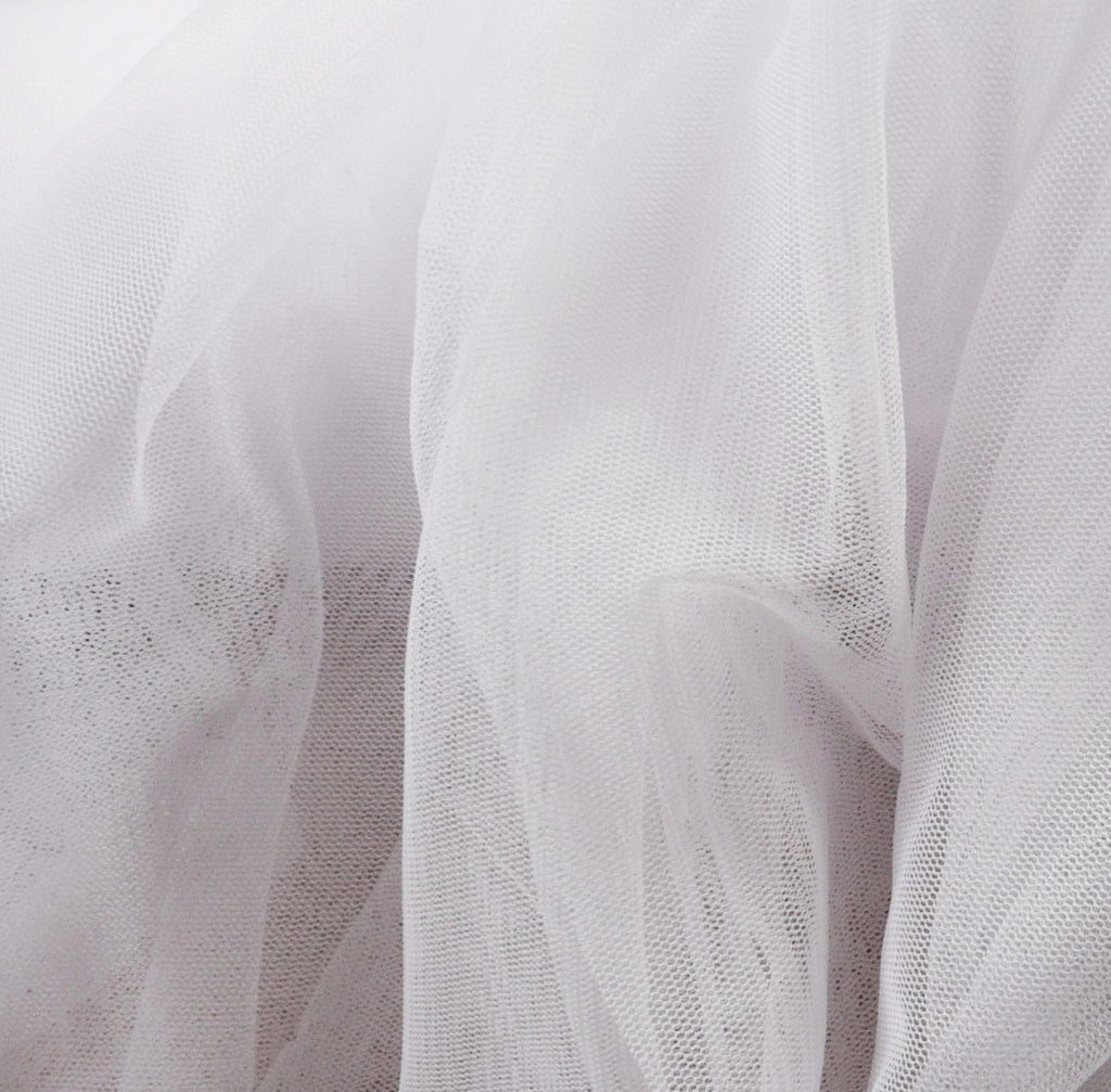 Soft Tulle Fabric 150cm Wide - White