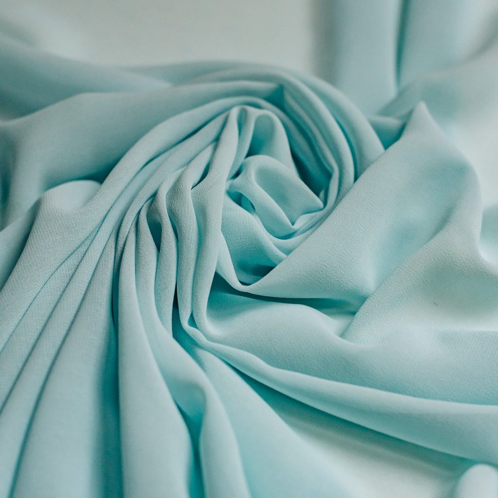 Eggshell Blue Chiffon Fabric