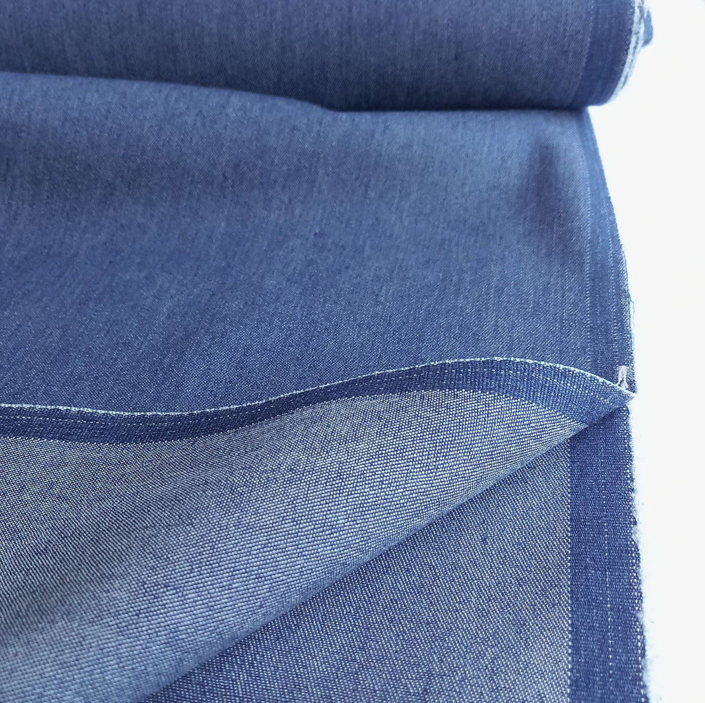Mid Blue Stretch Denim Fabric – 7oz
