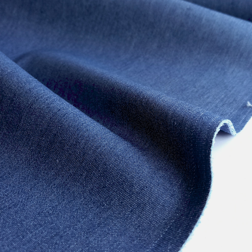 Mid Blue Stretch Denim Fabric – 7oz