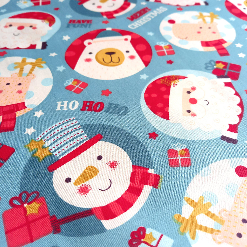 Christmas Fat Quarters Bundle Santa Theme - 4 or 8 Designs