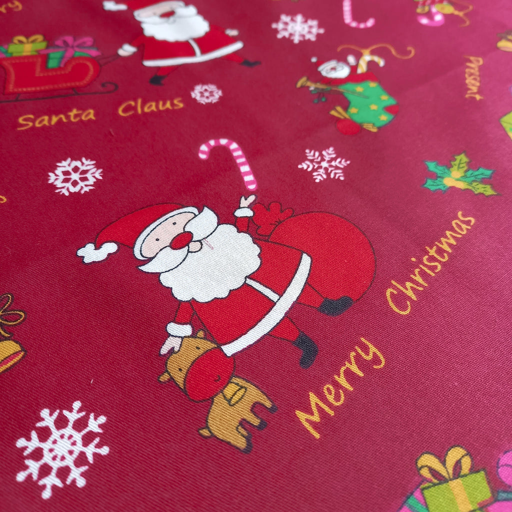 Christmas Fat Quarters Bundle Santa Theme - 4 or 8 Designs