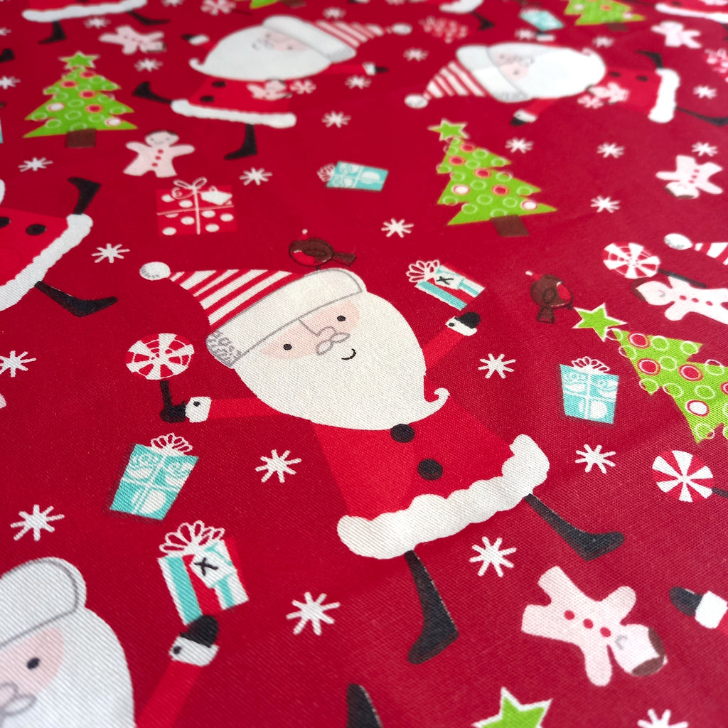 Christmas Fat Quarters Bundle Santa Theme - 4 or 8 Designs