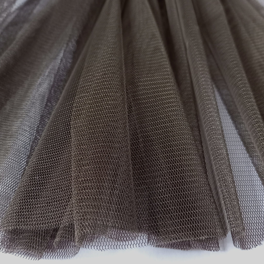 Soft Tulle Fabric 150cm Wide - Combat Grey