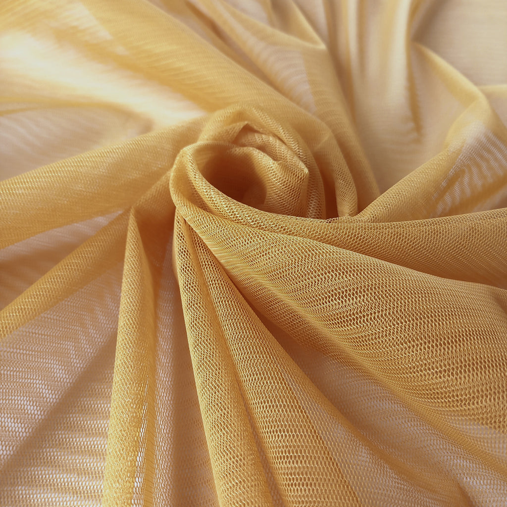 Soft Tulle Fabric 150cm Wide - Mustard Yellow