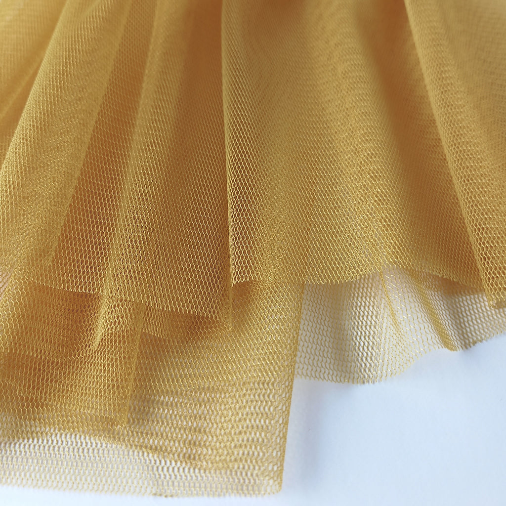 Soft Tulle Fabric 150cm Wide - Mustard Yellow