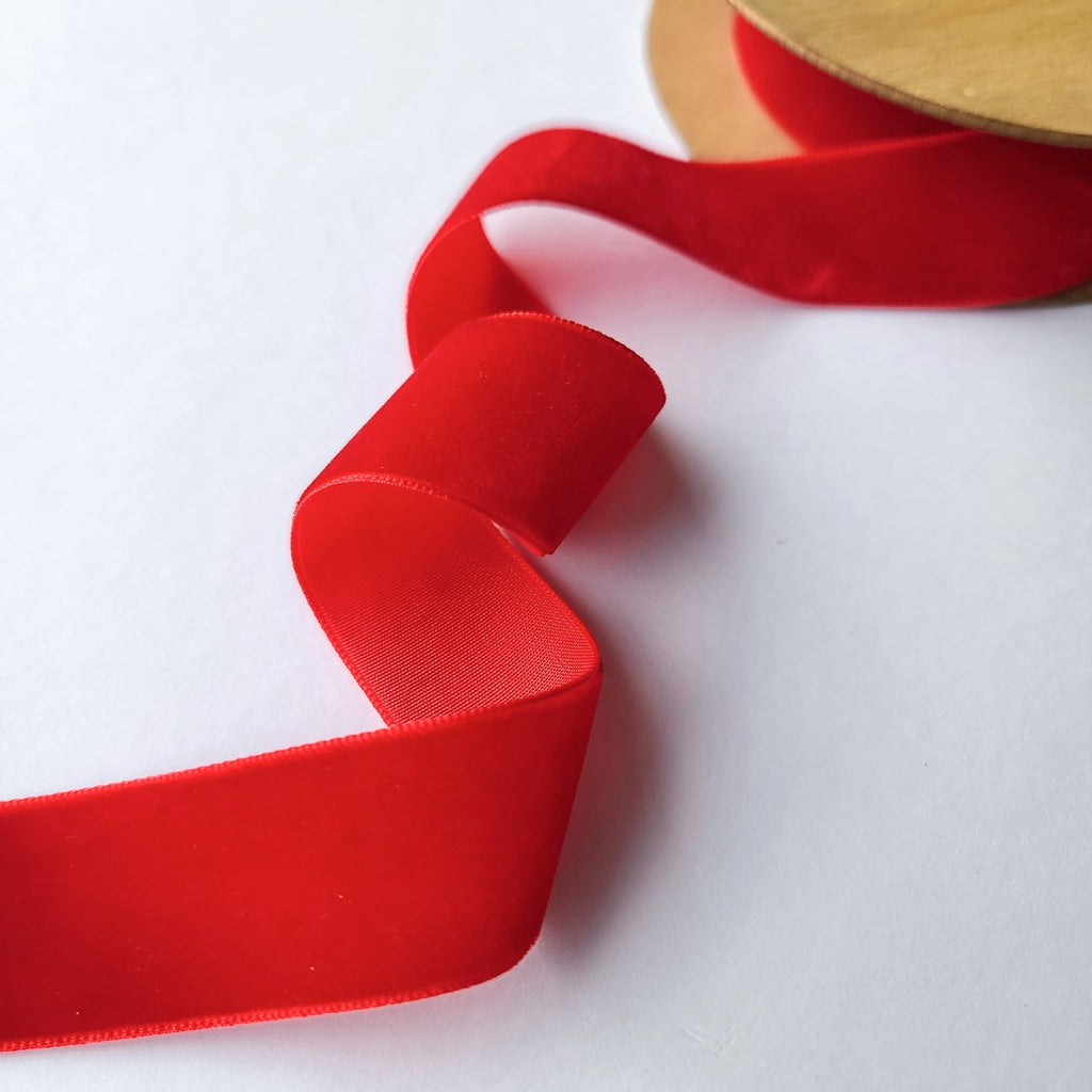 Velvet Ribbon 25mm Wide - 8 Colours