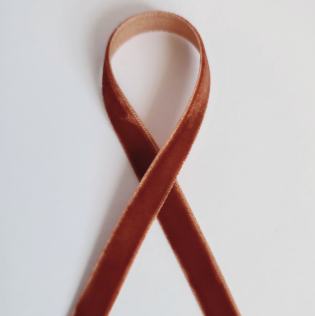 Velvet Ribbon 10mm Wide - 20 Colours
