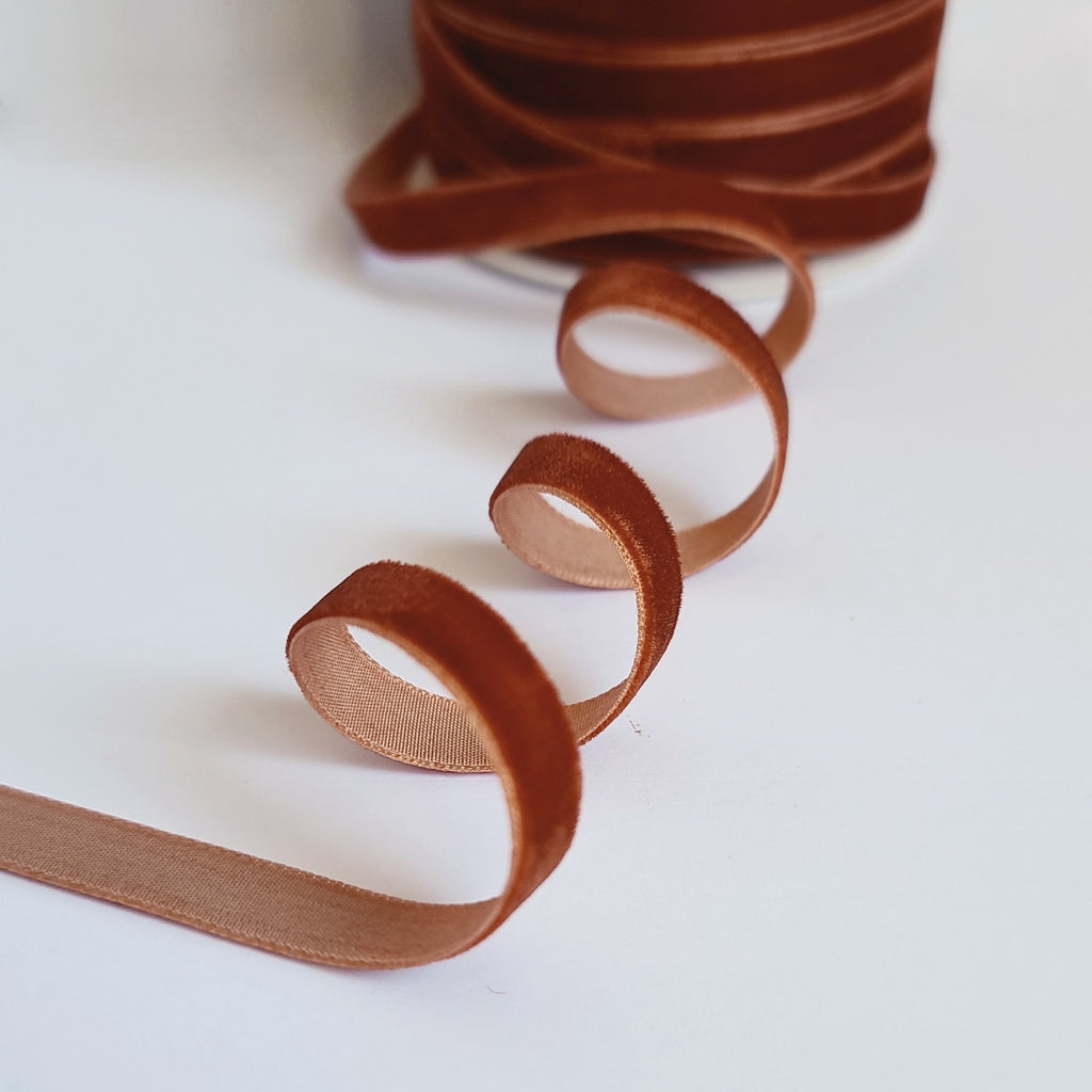 Velvet Ribbon 10mm Wide - 20 Colours