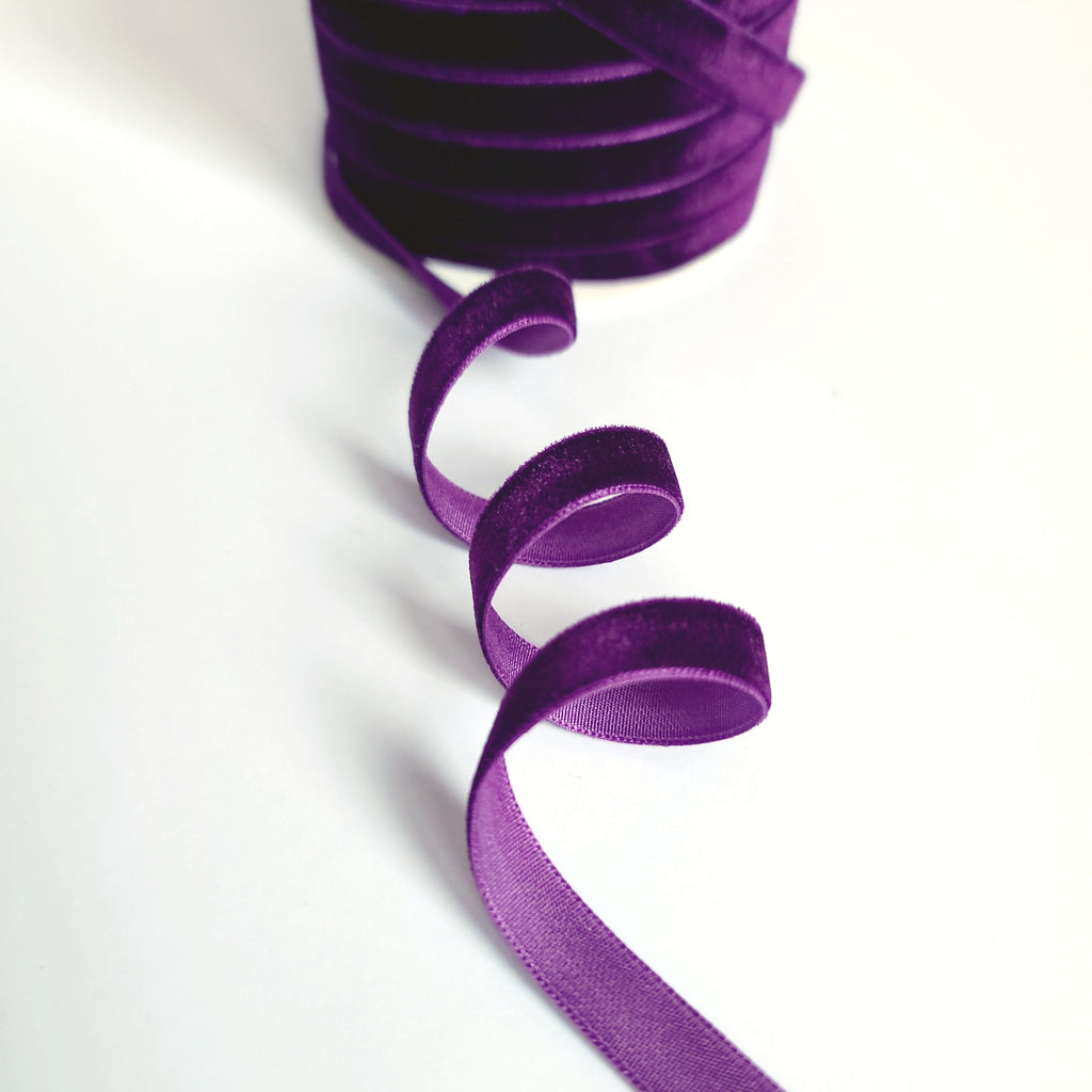 Velvet Ribbon 10mm Wide - 20 Colours