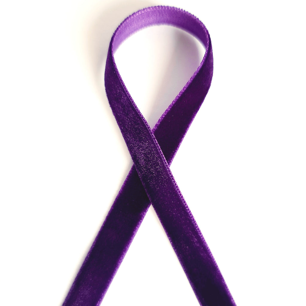 Velvet Ribbon 10mm Wide - 20 Colours