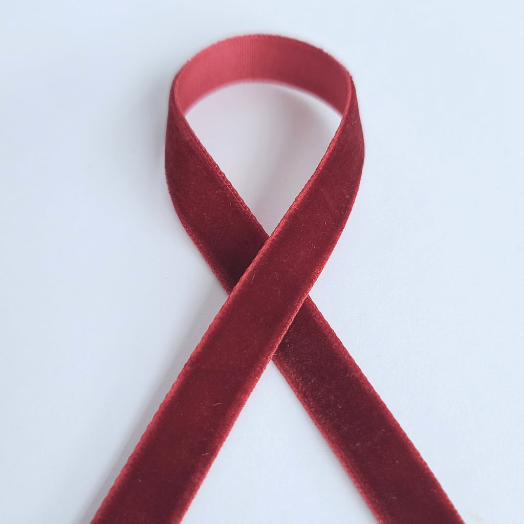 Velvet Ribbon 10mm Wide - 20 Colours