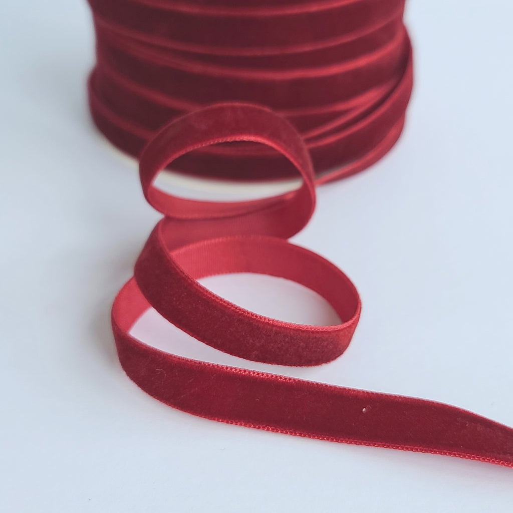 Velvet Ribbon 10mm Wide - 20 Colours