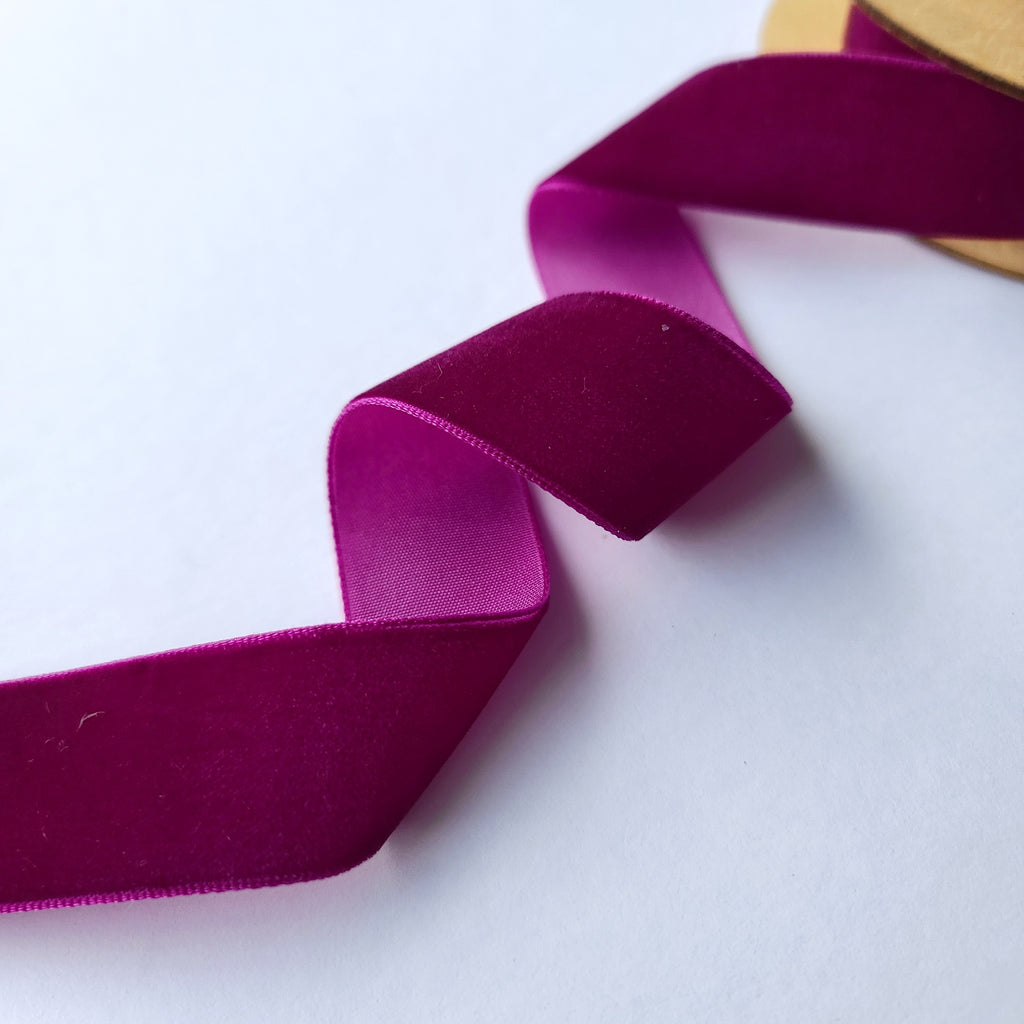 Velvet Ribbon 25mm Wide - 11 Colours