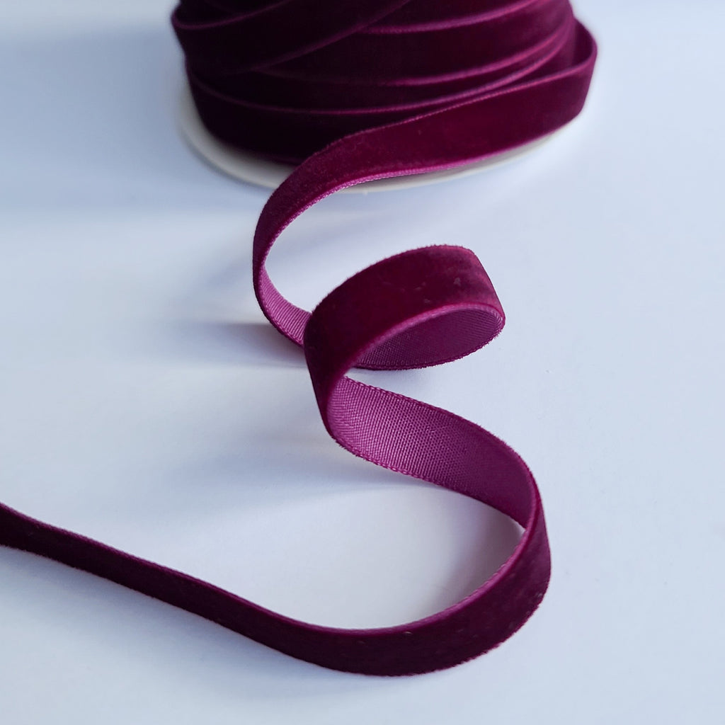 Velvet Ribbon 10mm Wide - 25 Colours