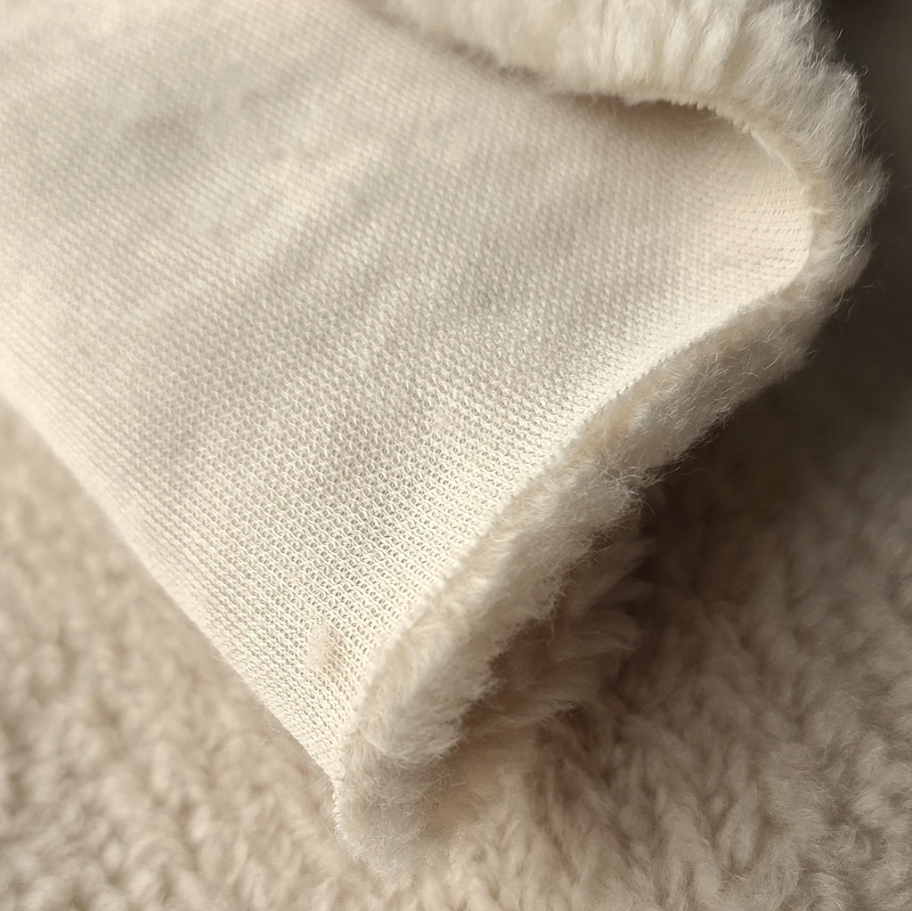 Sherpa Fur Fleece Fabric - Antique Cream