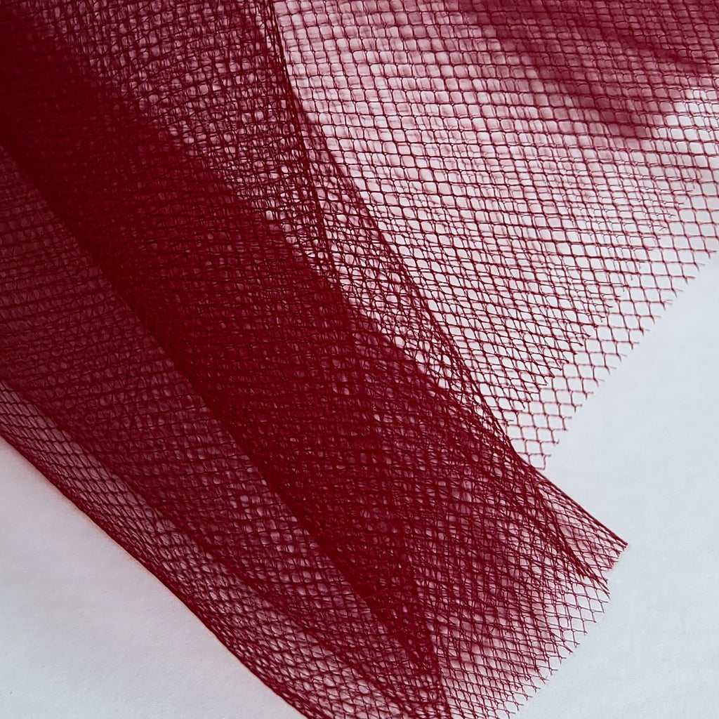 Berry Dark Red 300cm Wide Fine Tulle Fabric