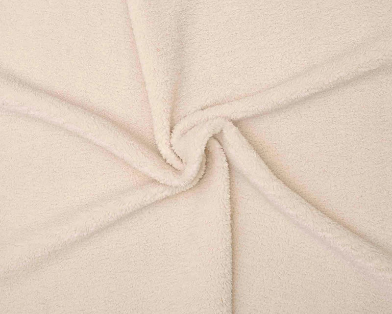 Sherpa Fur Fleece Fabric - Antique Cream