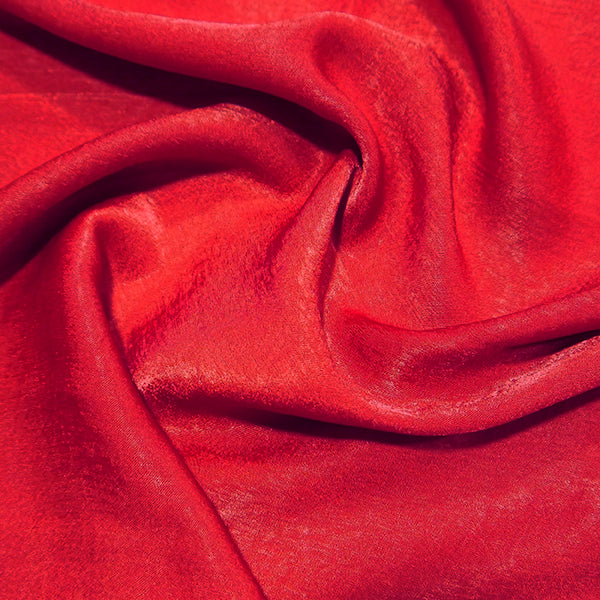 Claret Deep Red Silky Velvet Touch Satin Crepe Fabric