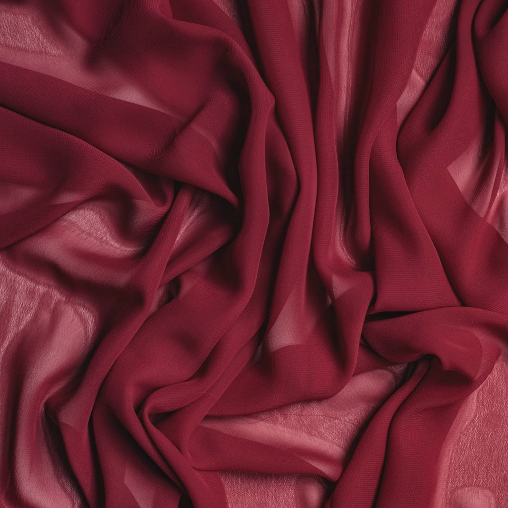 Deep Red Wine Chiffon Fabric (new) – On Trend Fabrics