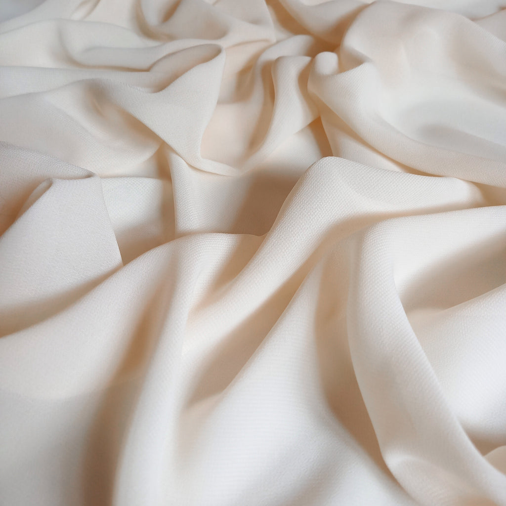 Cream Chiffon Fabric