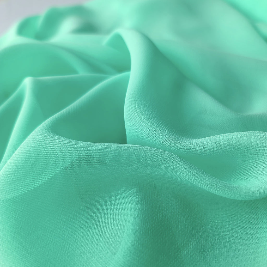 Aqua Green Chiffon Fabric