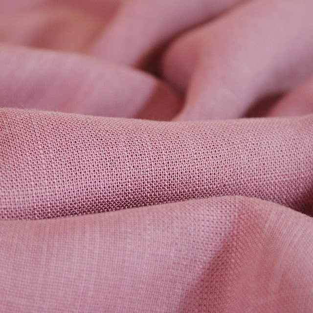 Dusky Pink Viscose Slub Stretch Woven Fabric