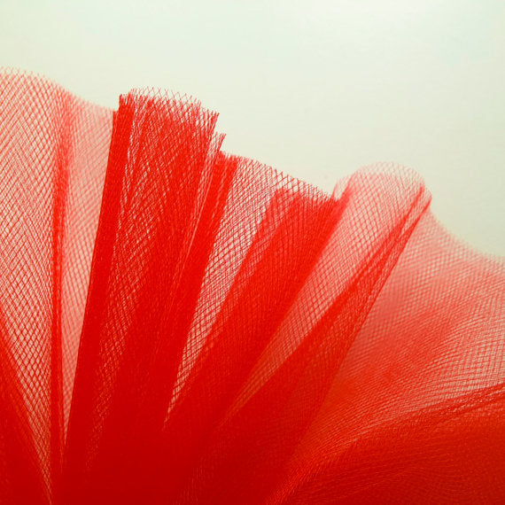 Red 300cm Wide Fine Tulle Fabric