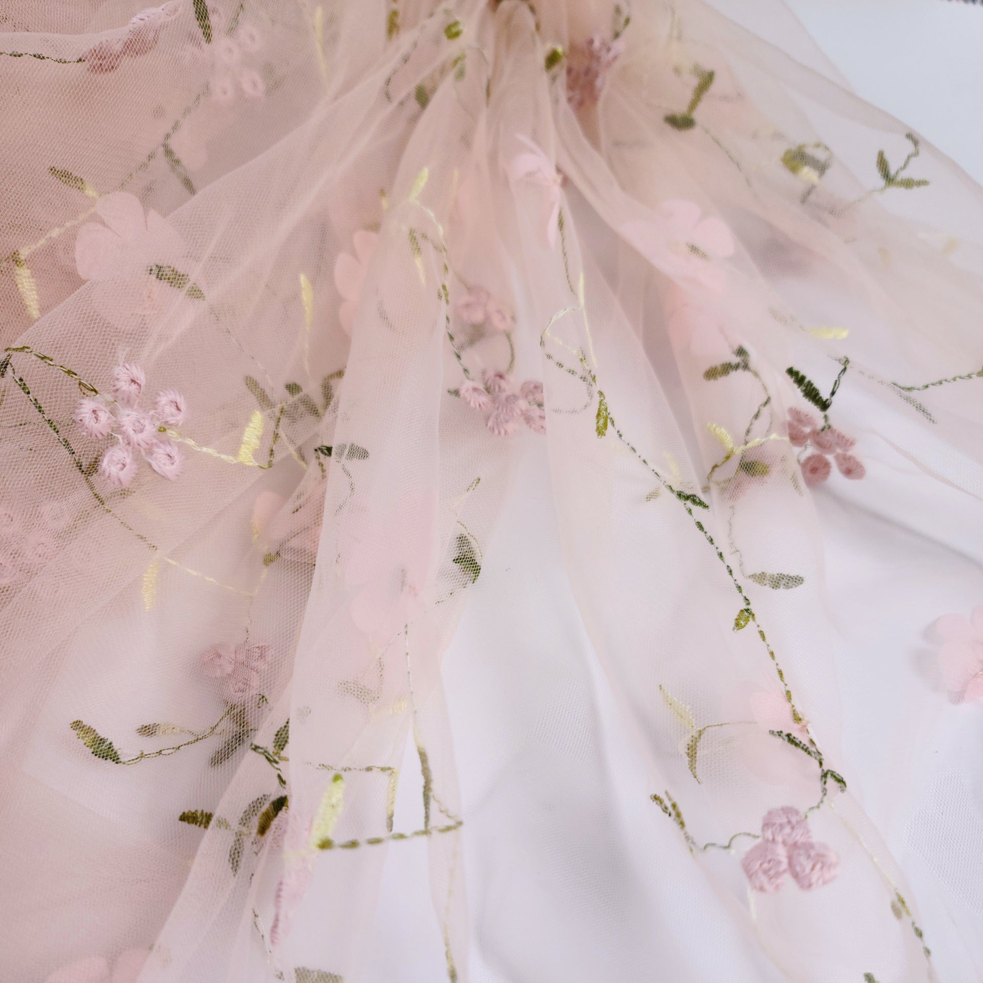 Patterned Tulle Embroidered Tulle - Samples – On Trend Fabrics