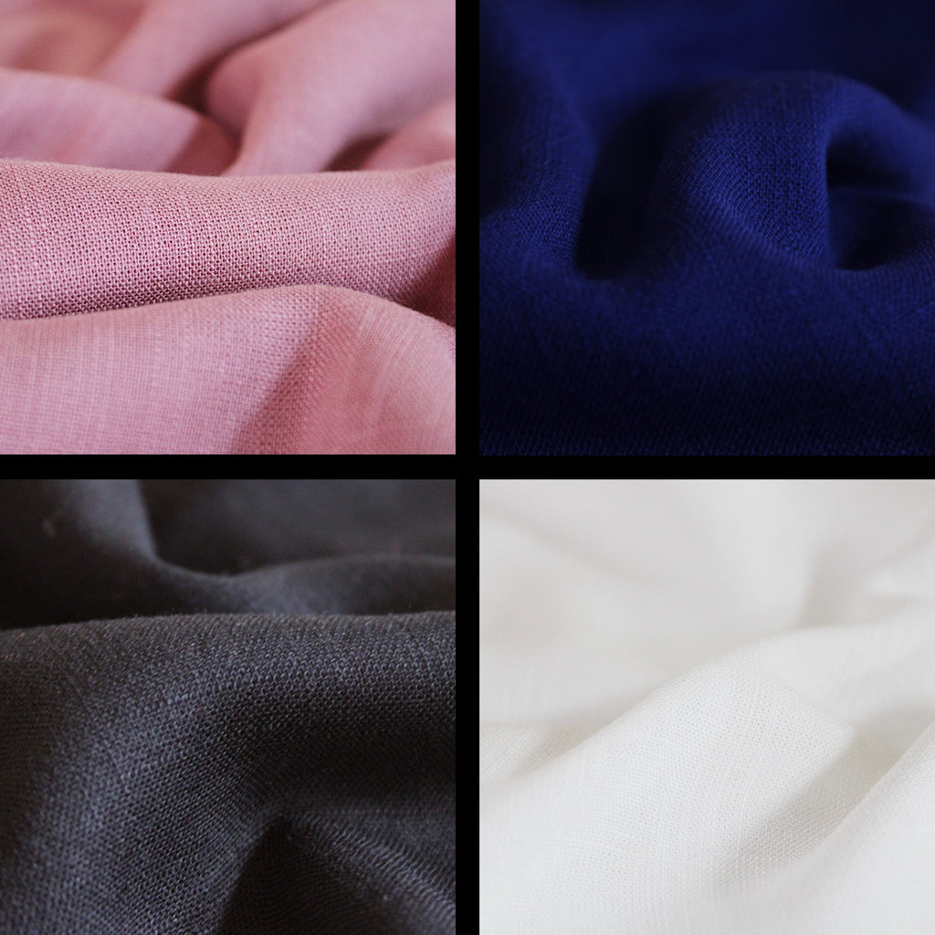 Black Viscose Slub Stretch Woven Fabric