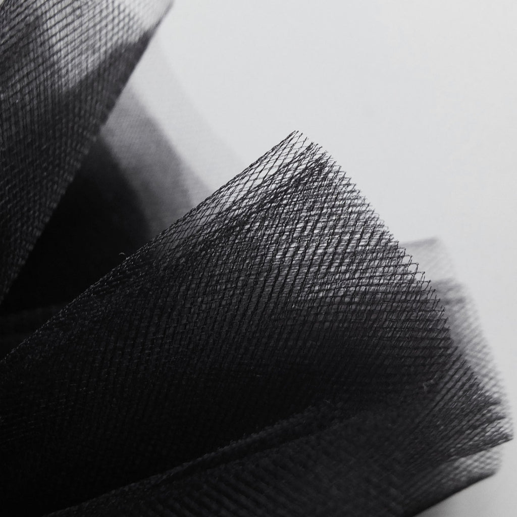 Black 280cm Wide Fine Tulle Fabric (Temporary Supply)