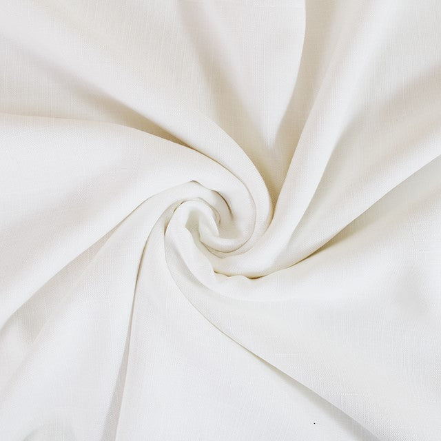 Ivory Viscose Slub Stretch Woven Fabric