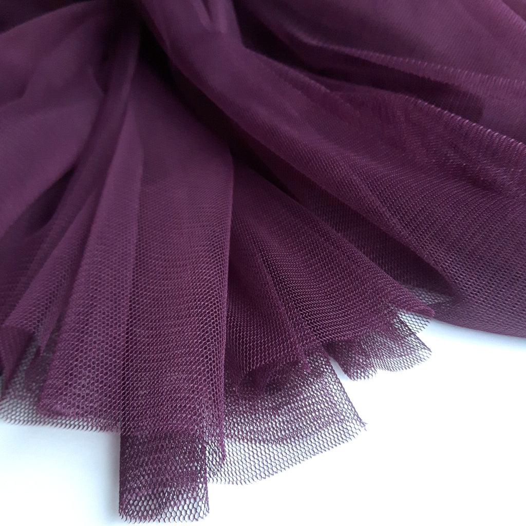 Deep Purple Soft Tulle Dress Fabric 150cm Wide