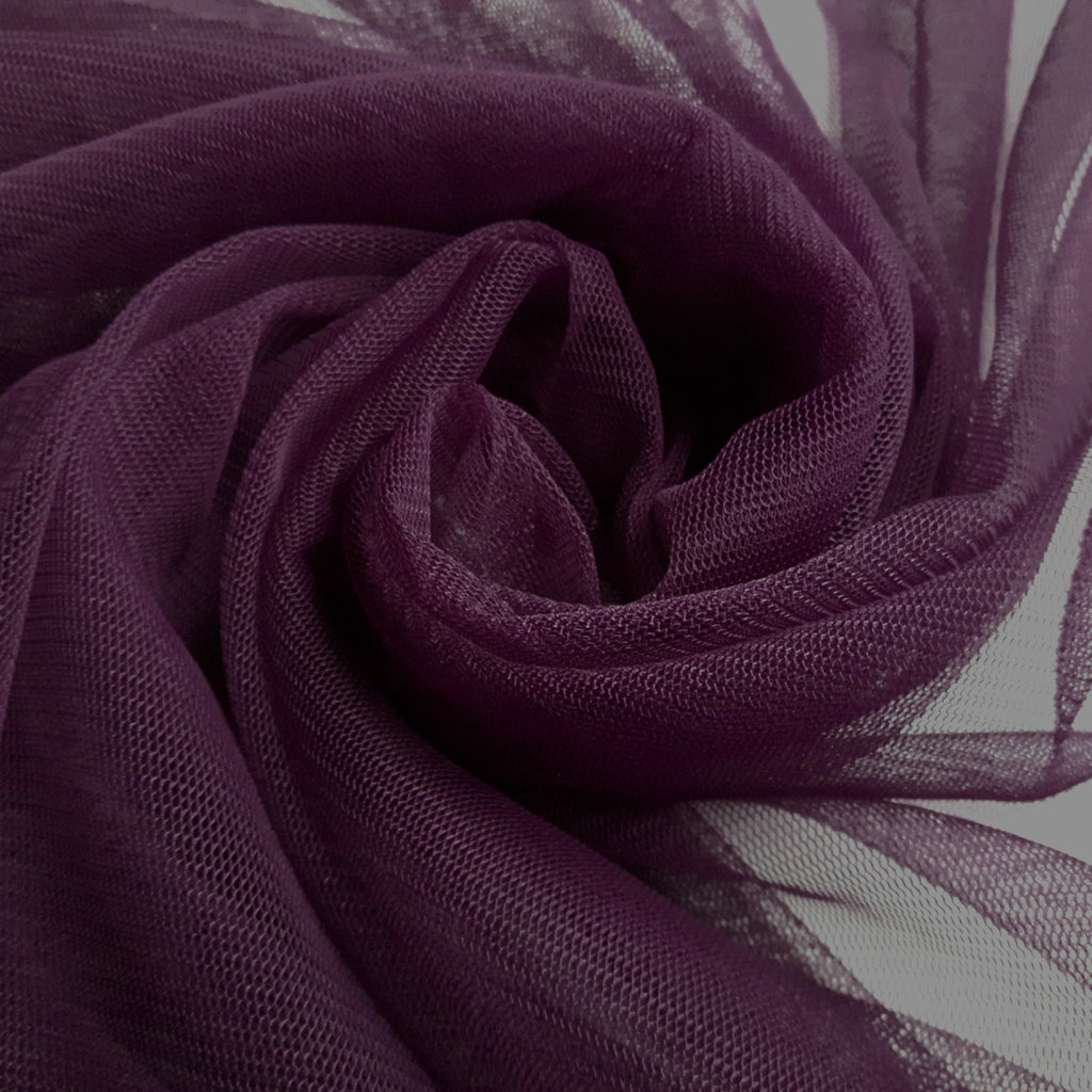 Plum Soft Tulle Dress Fabric 150cm Wide