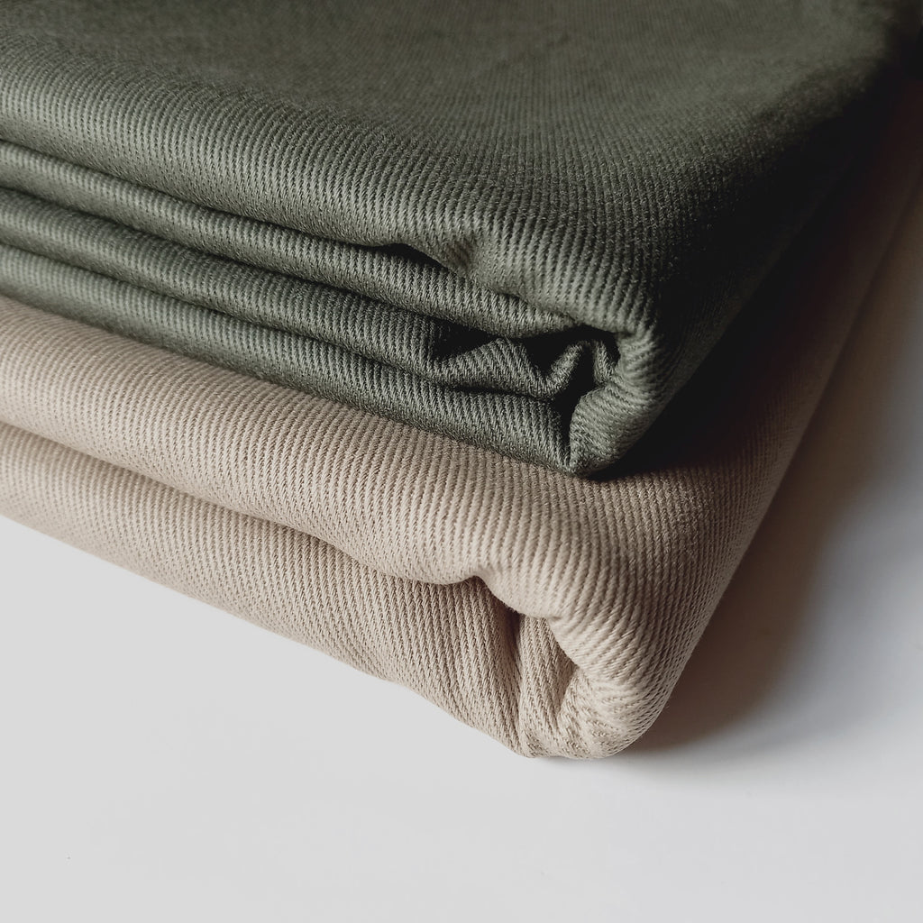 Khaki 100% Cotton Twill Fabric