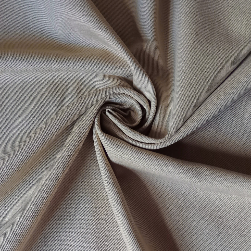 Beige 100% Cotton Twill Fabric