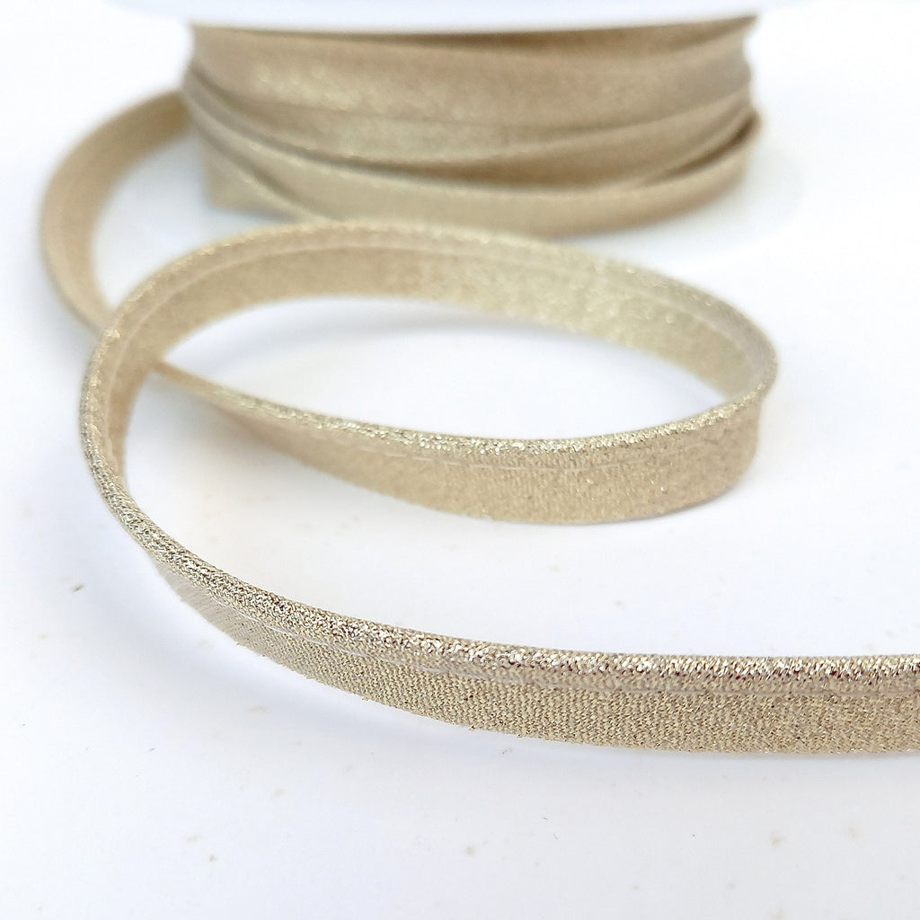 Glitter lurex 3mm wide insert flanged piping cord – 4 Colours