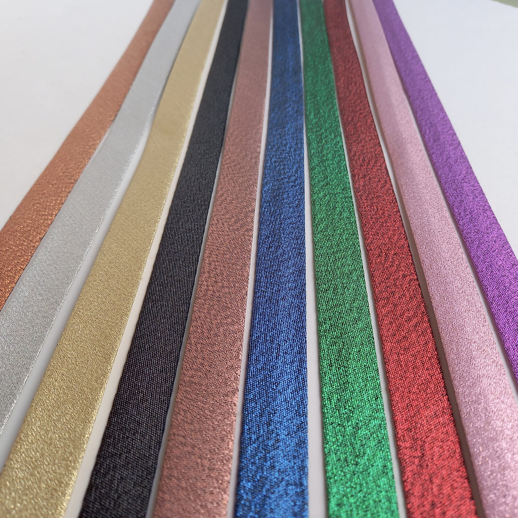 2 metres of Lurex Bias Binding - 9 Colours