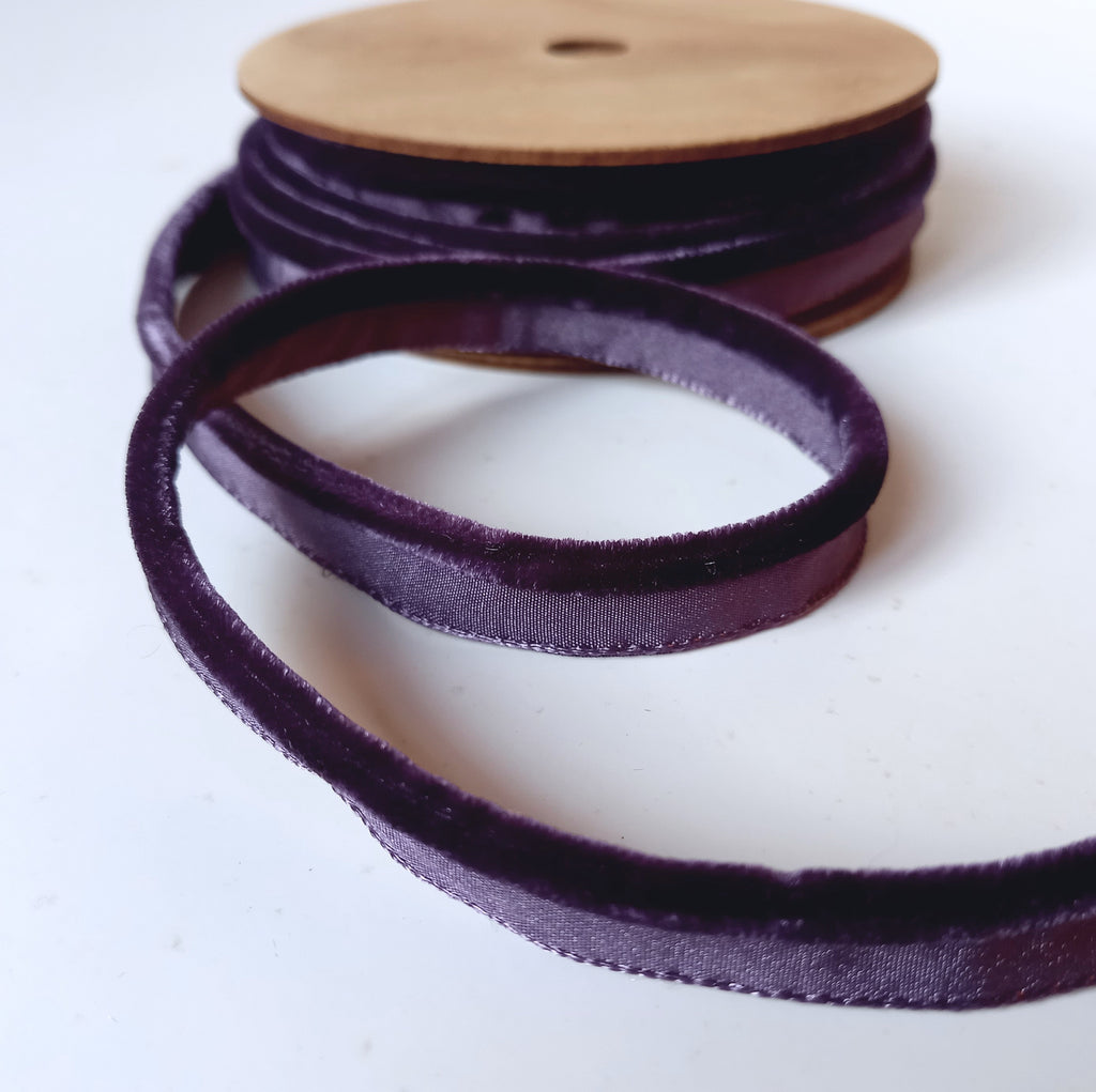 Velvet 5mm wide insert flanged piping cord – 16 Colours