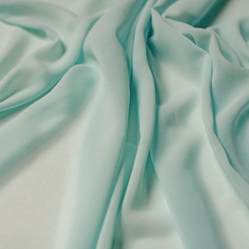 Mint green outlet chiffon material