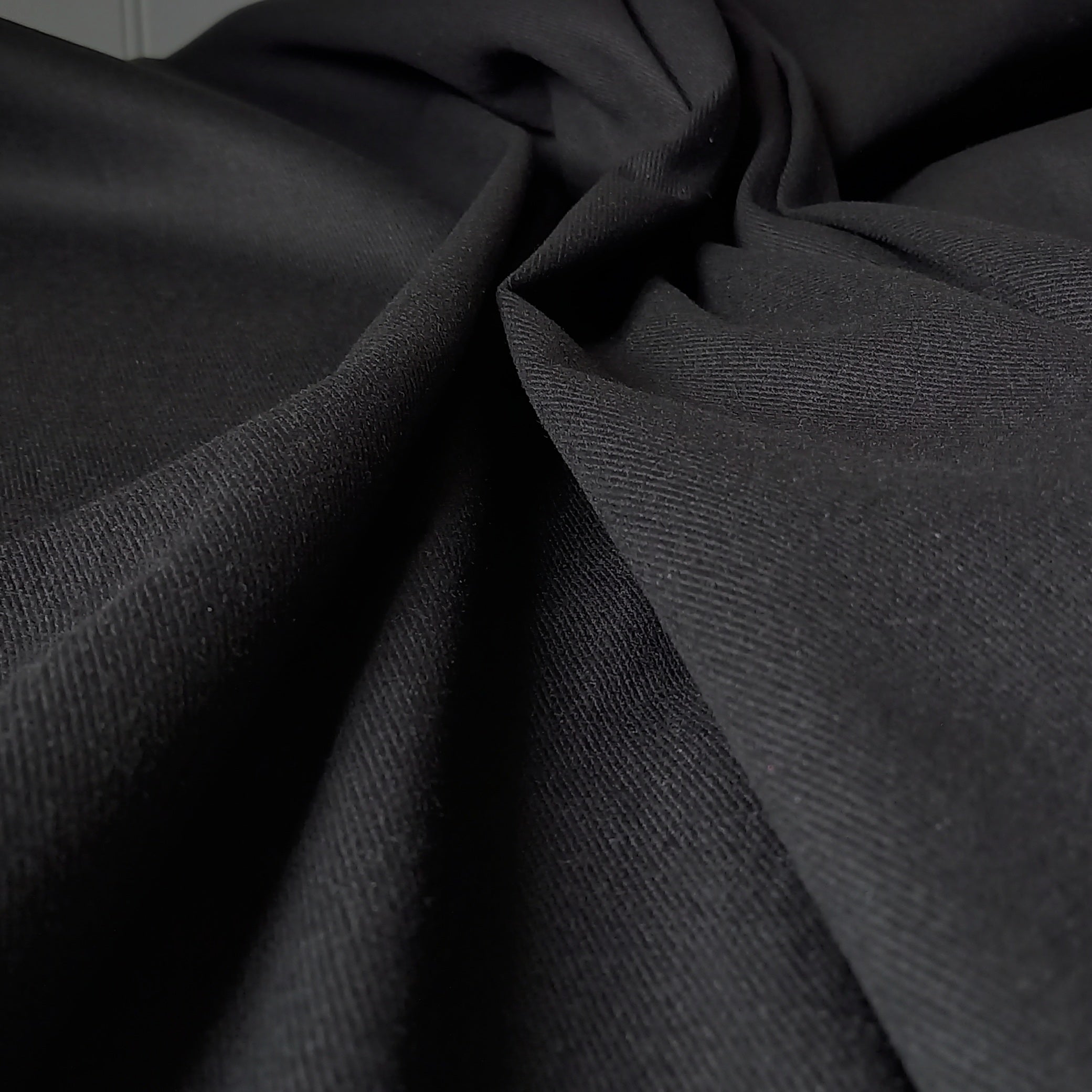 Black Performance Twill Fabric