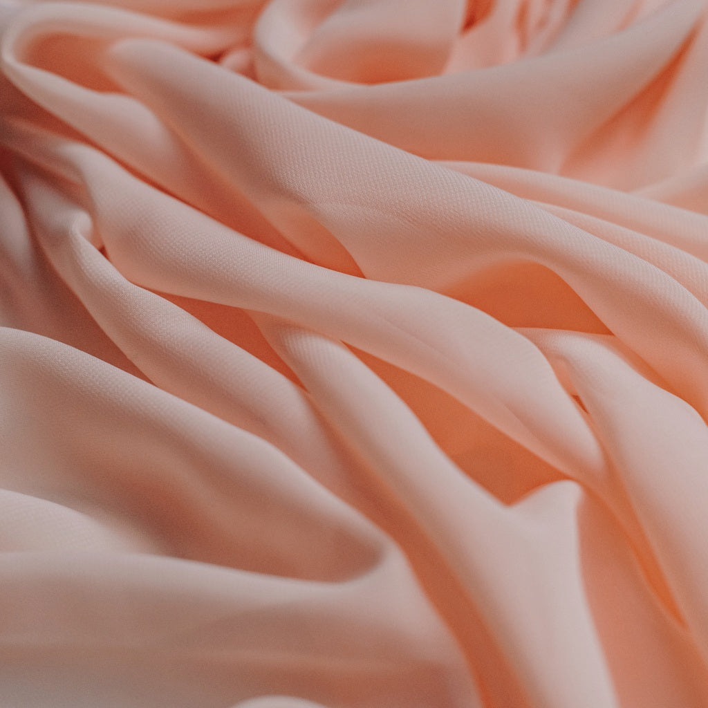 Pastel Peach Chiffon Fabric