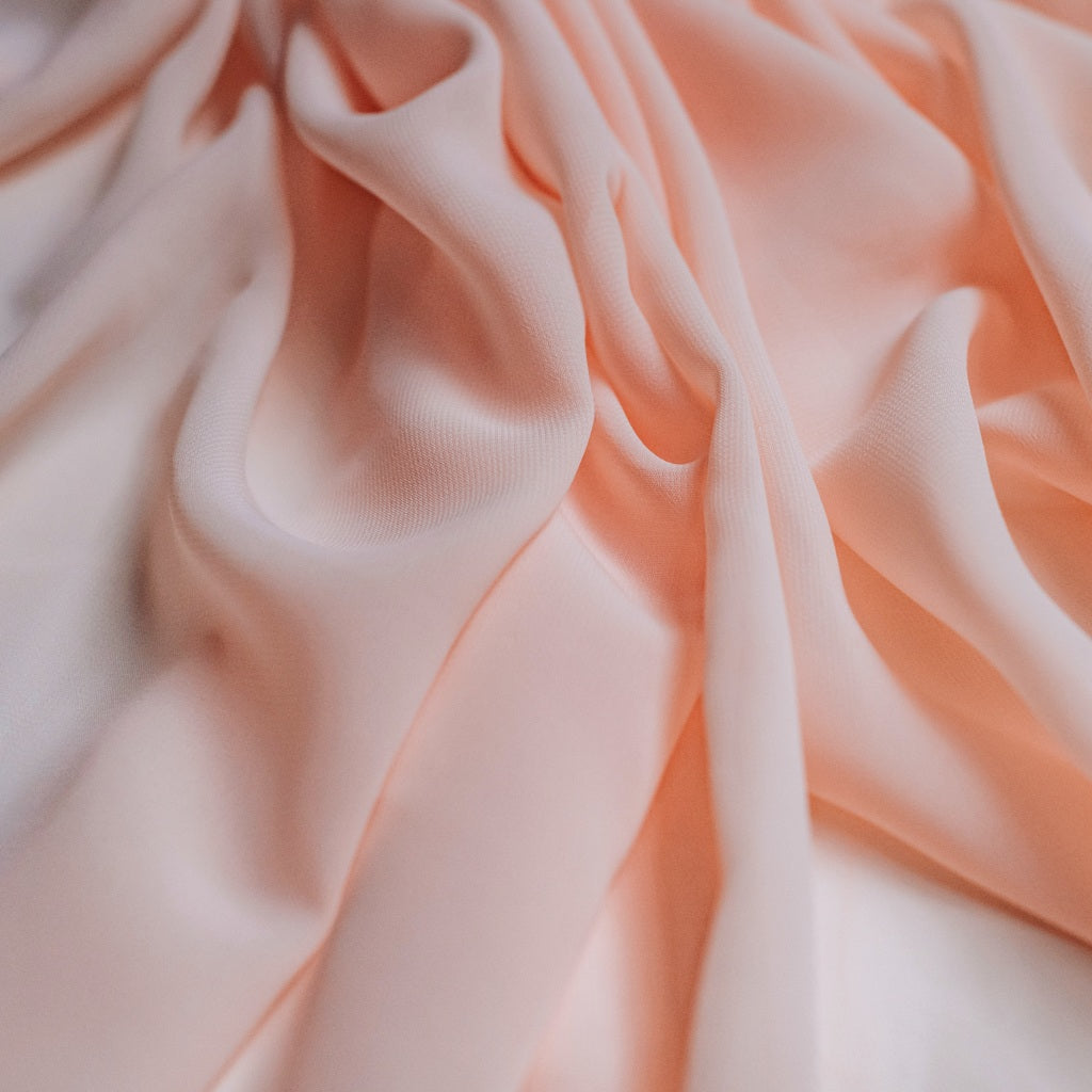 Pastel Peach Chiffon Fabric
