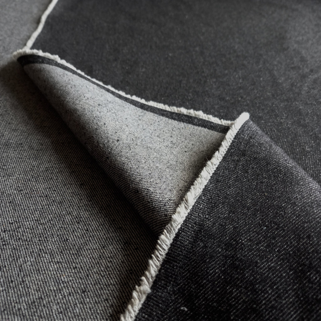 Classic Black  Denim Fabric – 12oz