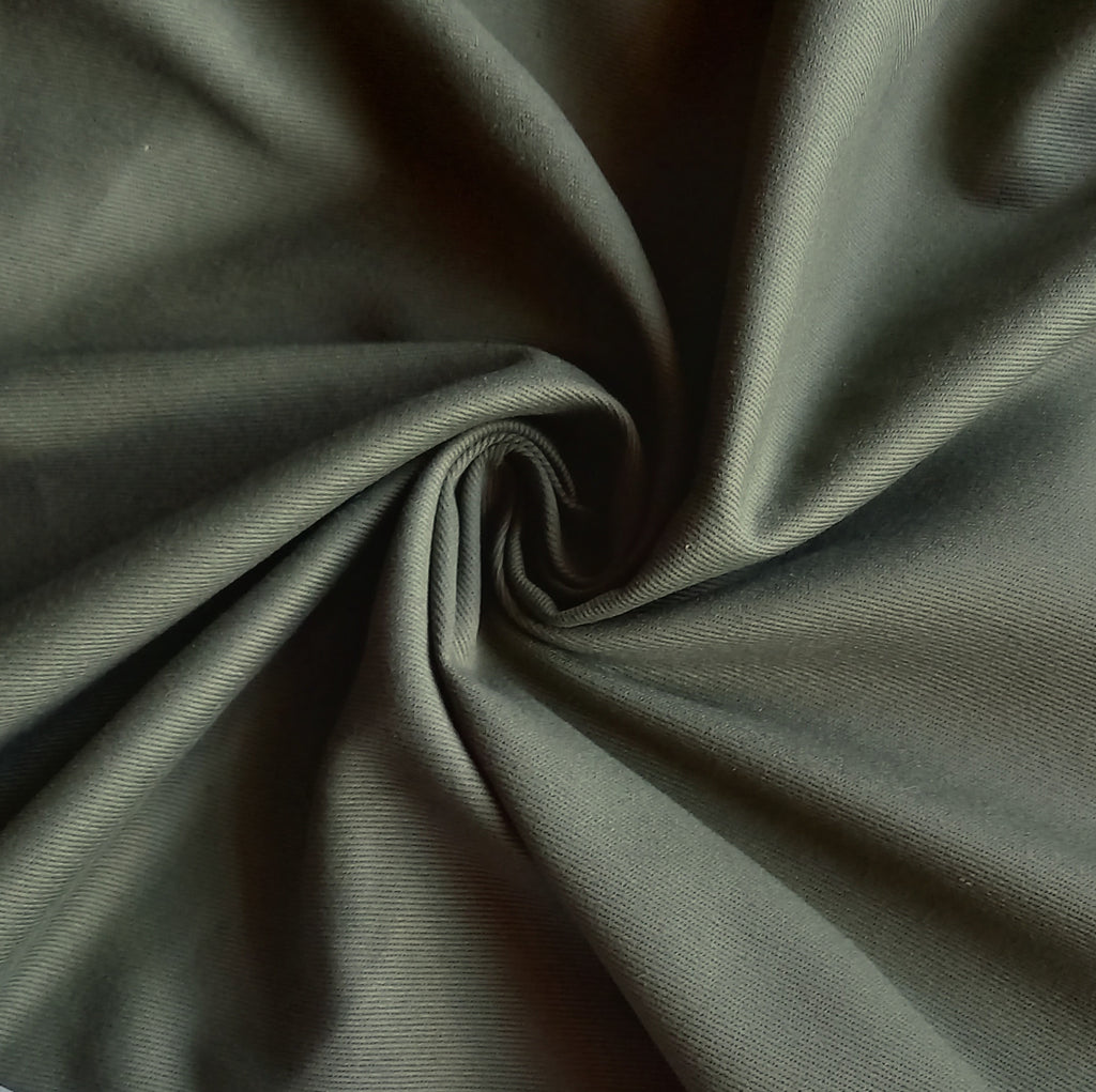 Khaki 100% Cotton Twill Fabric