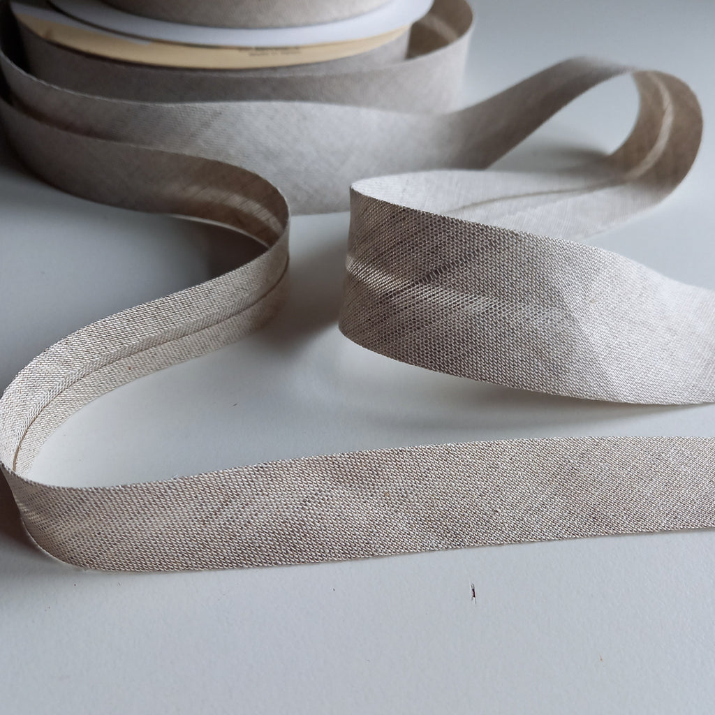 Bias Binding Linen Cotton Blend - 18mm & 30mm wide